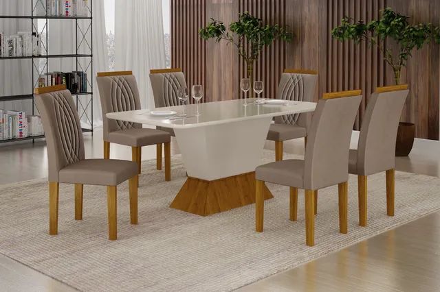 Mesa de Jantar 6 Cadeiras Runa t76