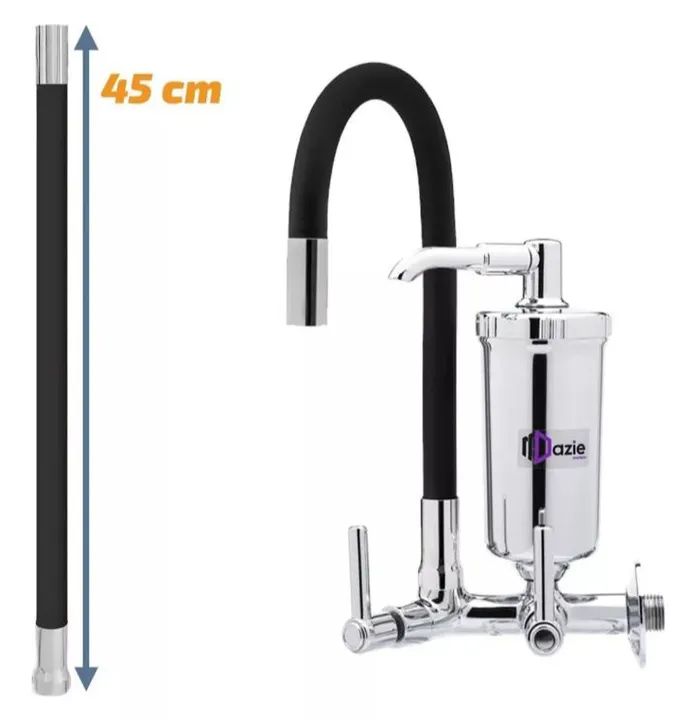 Torneira com filtro preta parede 