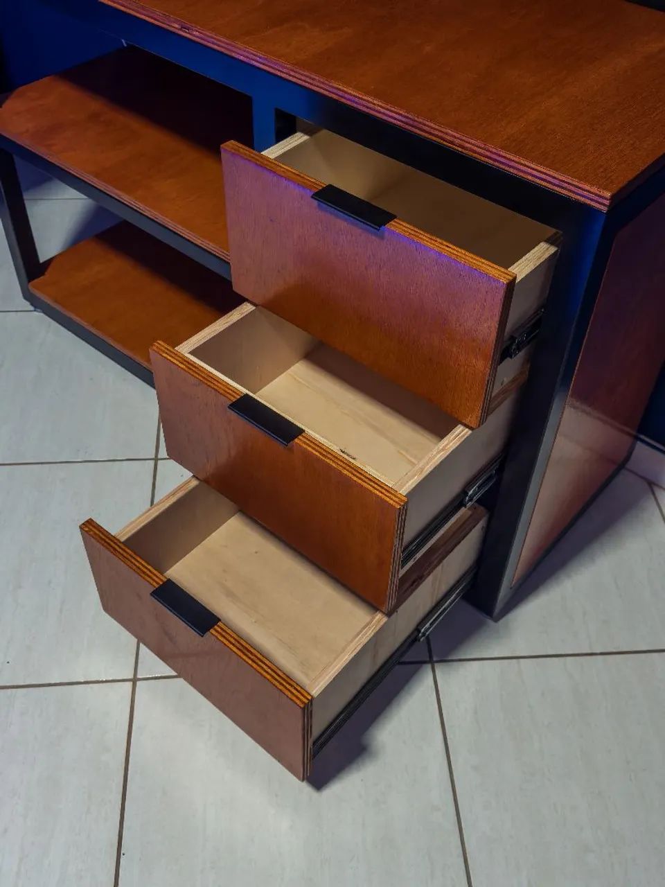 Escrivaninha Estilo Industrial em L sob medida!!! Mesa home office escritório! - Foto 3