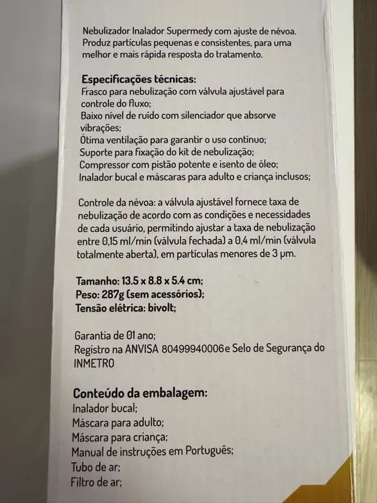 Nebulizador Inalador Supermedy - Foto 3