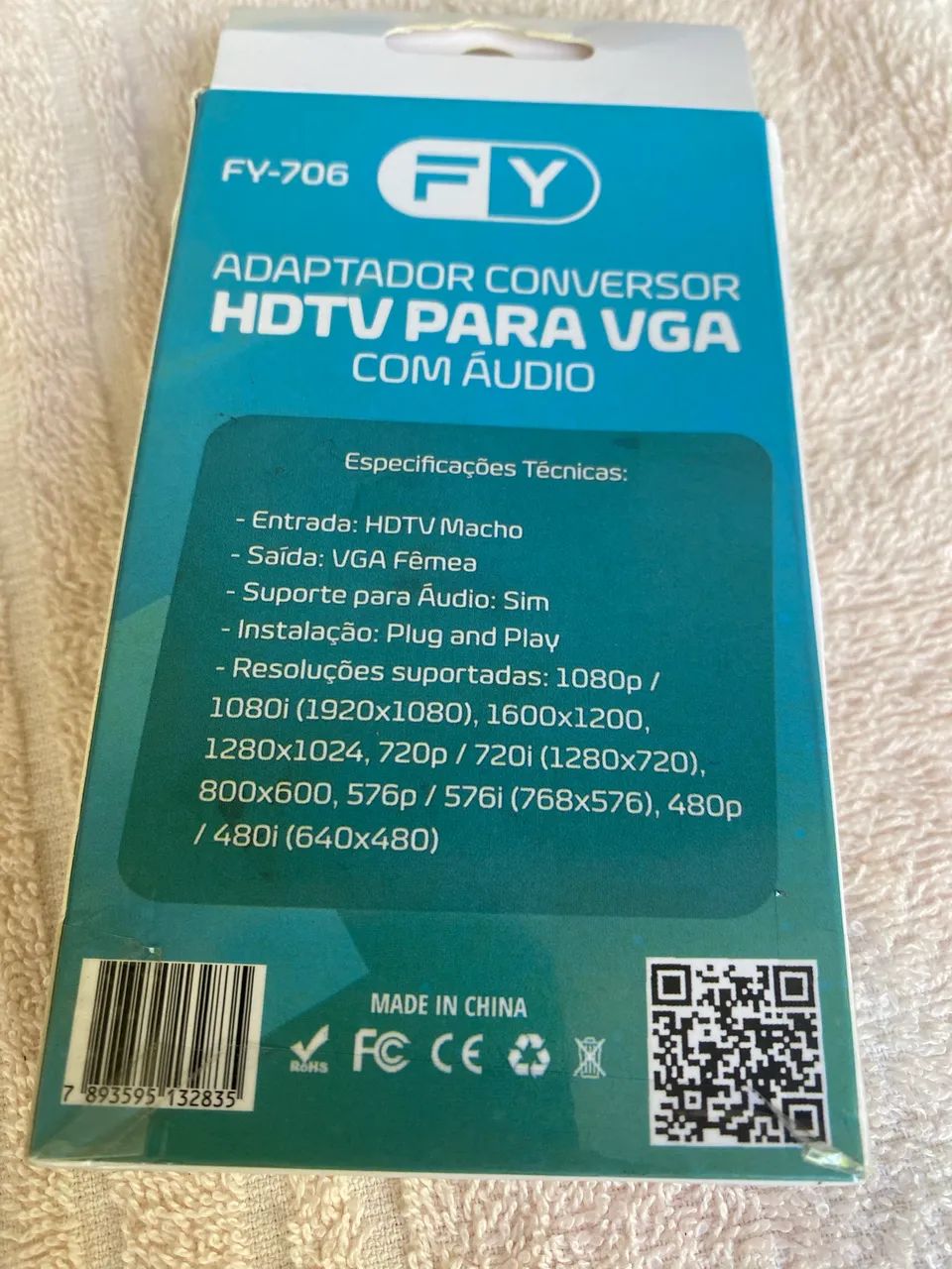 Cabo Adaptador Hdmi M X Vga F Com Cabo De Audio - Foto 3