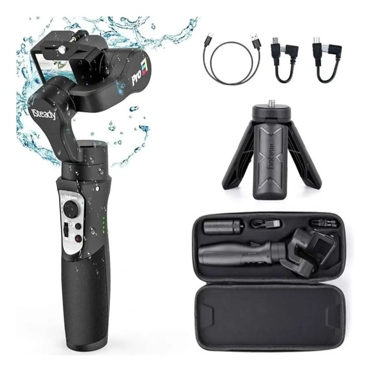 Estabilizador Gimbal Hohem Isteady Pro 3 Ipx4 3 Eixo Gopro Cor Preto - Foto 6