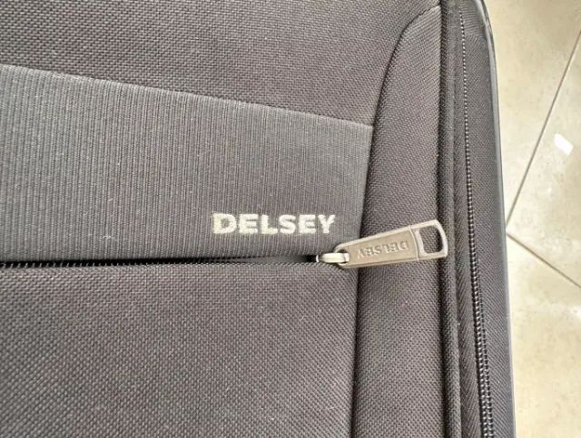 Mala De Viagem Delsey Grande Preta Duplo Zíper Anti Furto - Foto 5