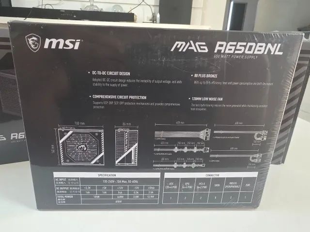 FONTE 650w MSI Nova Lacrada com Garanita e Nota Fiscal - Foto 4