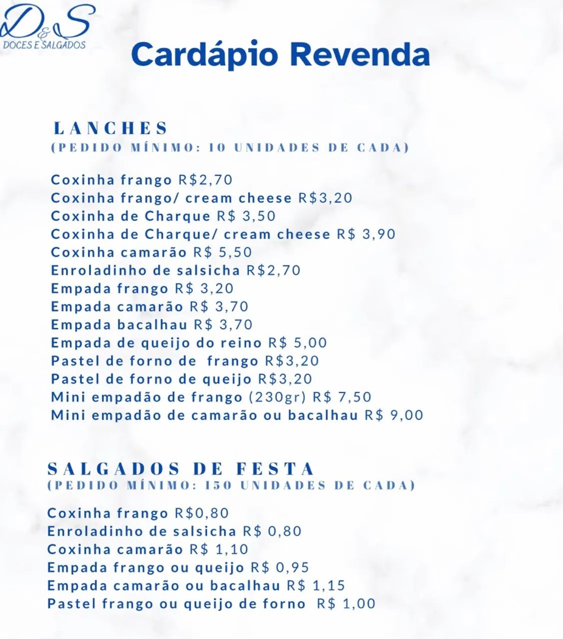 Salgados para sua lanchonete 