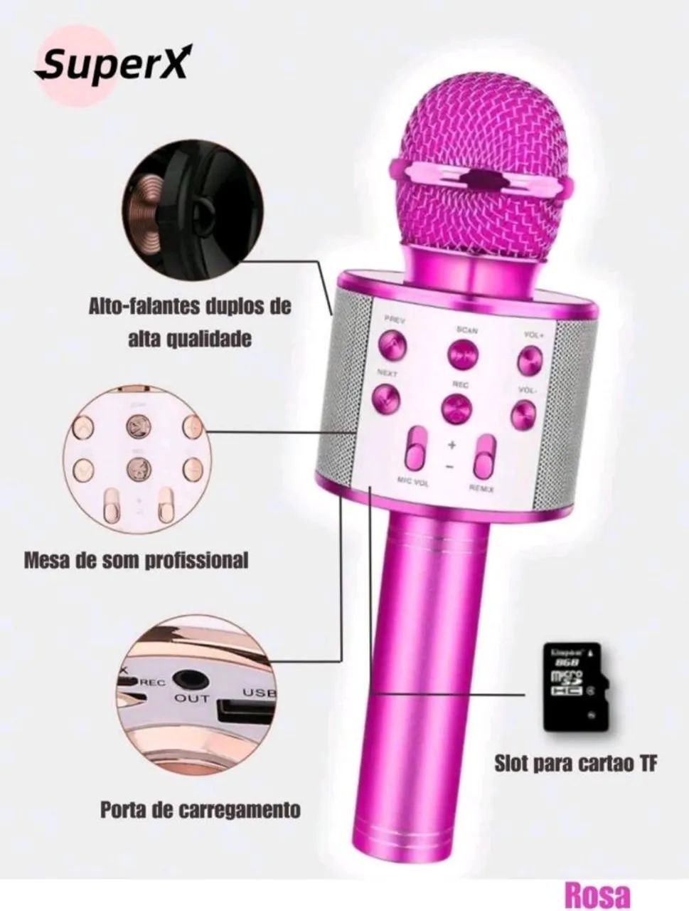 Microfone karaoke top 