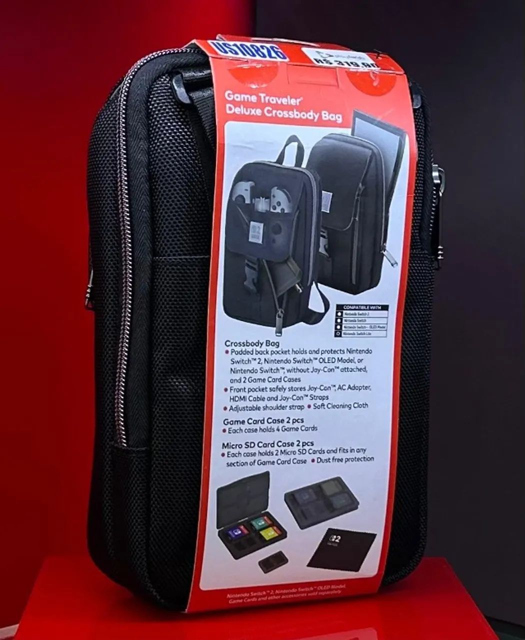 Nintendo Switch 2 Acessório Crossbody Bag Game Traveler - Black -  Vertical - Novo - Foto 2