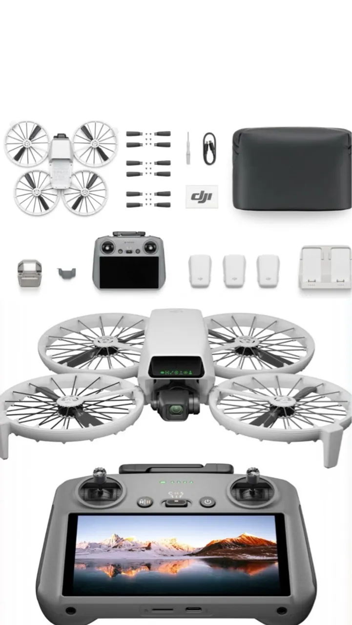 Combo Dji Flip Fly More DJI Rc 2 Cor cinza