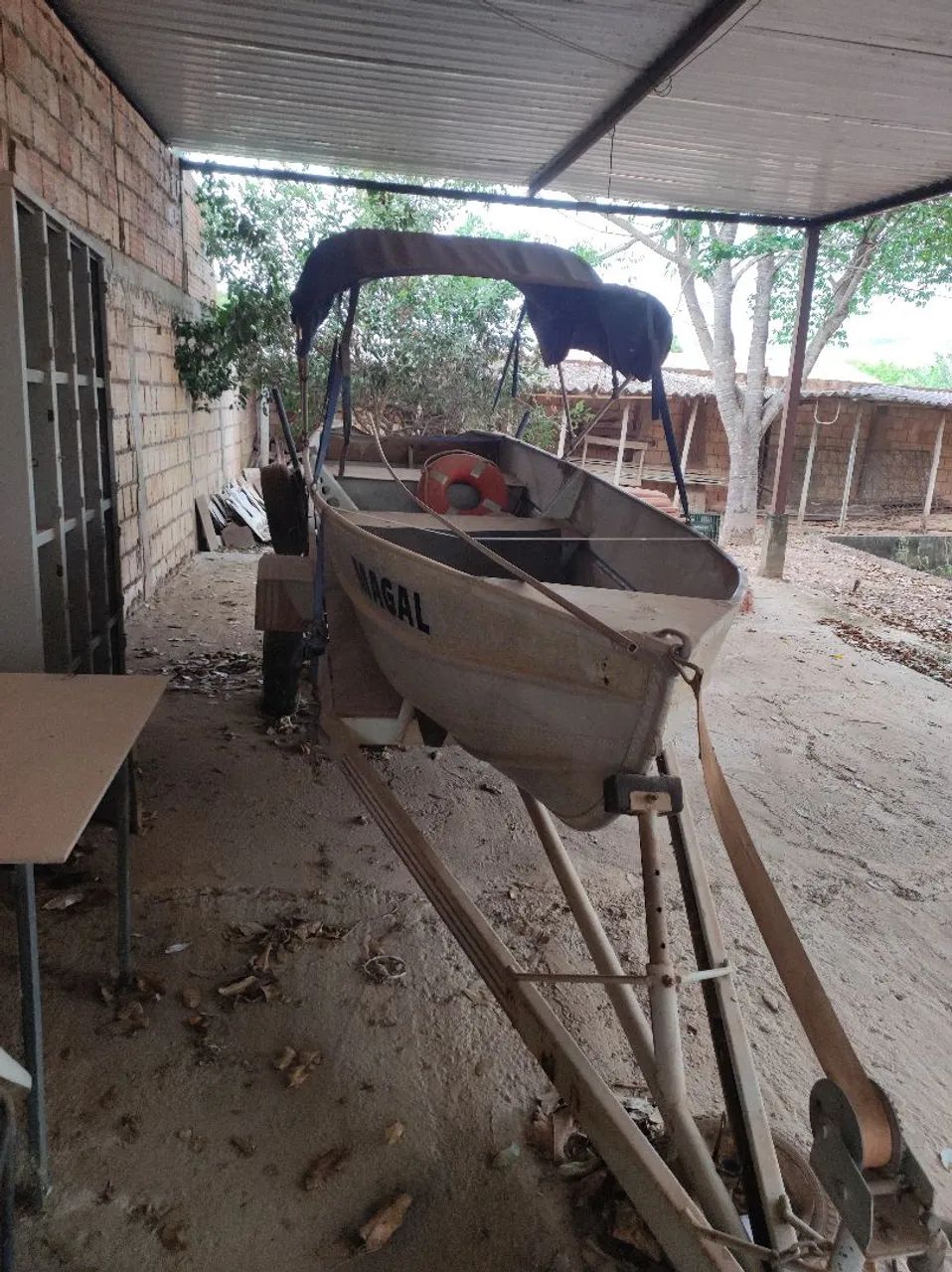 Canoa documentada-carretinha com placa e documentação-2 motores  - Foto 4