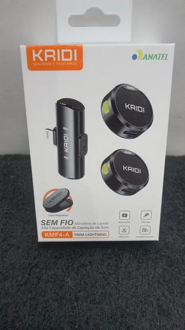MICROFONE LAPELA DUPLO KAIDI KMF4-A LIGHTNING . * NOVO *