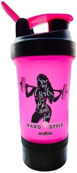 Garrafa Coqueteleira Integralmédica Strong Girls 3 Doses - Rosa