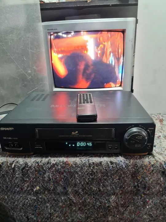 Video Cassete SHARP VC 1694 VIS HIQ 4 HEAD  Com Controle Remo - Foto 5