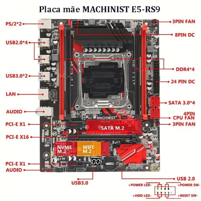 MONTE SEU PC-KIT X99 PROCESSADOR XEON E5 2680 V4 - Foto 2