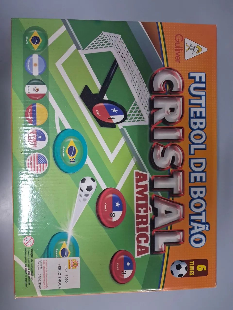Futebol de Botão Cristal América - 6 Times