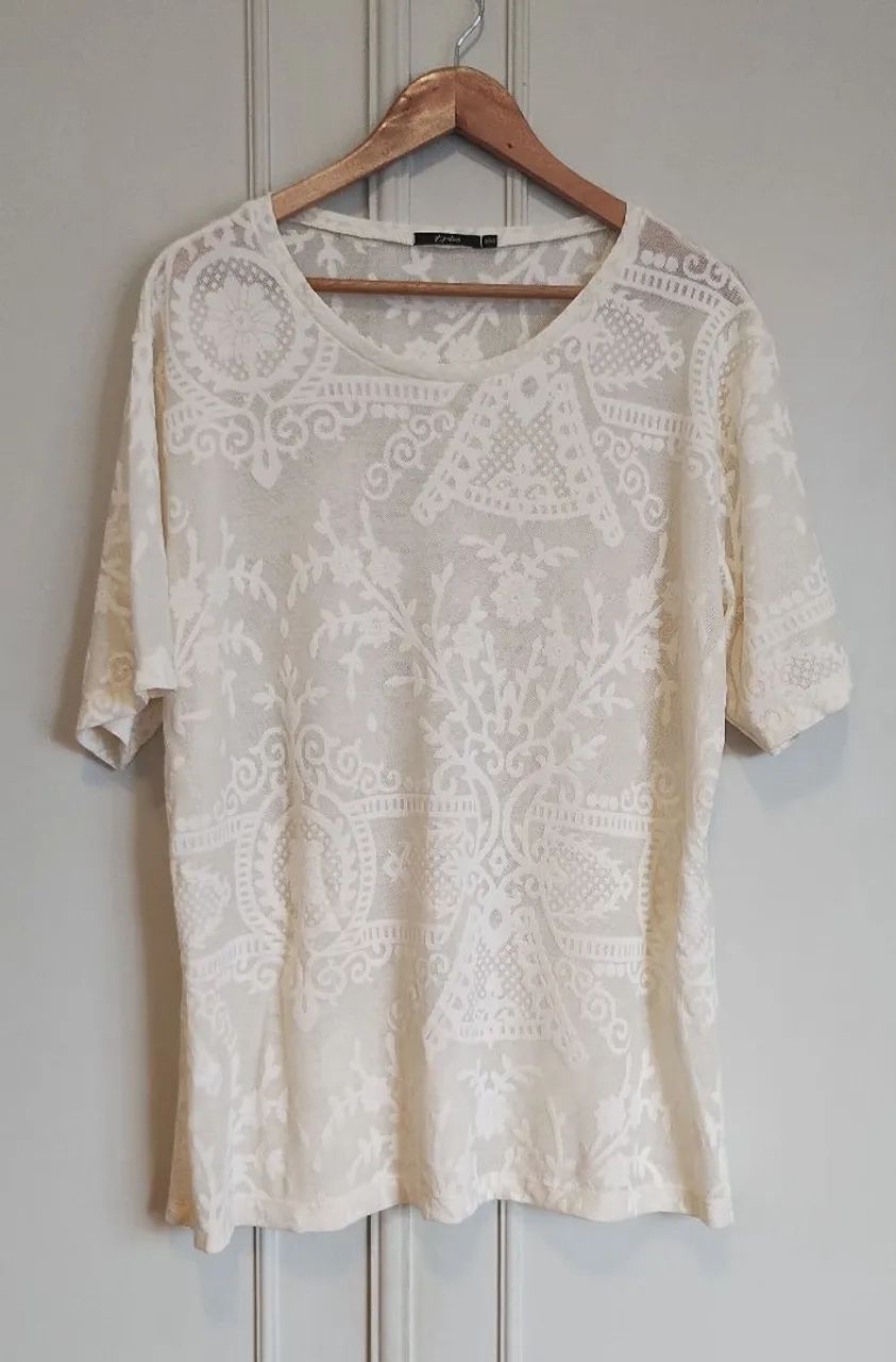 Blusa malha de renda NOVA