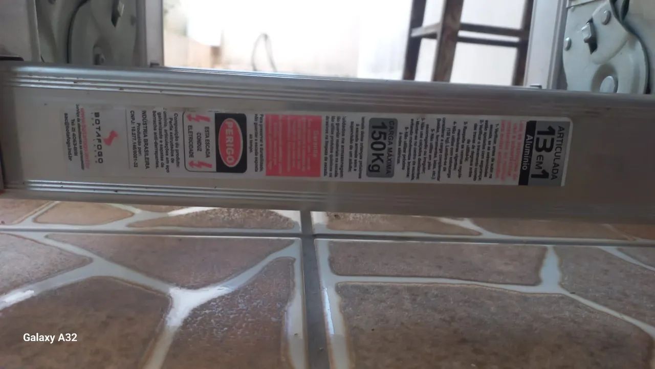 Escada Articulada 4x3 12 Degraus em Alumínio 3,23m Botafogo - Foto 6