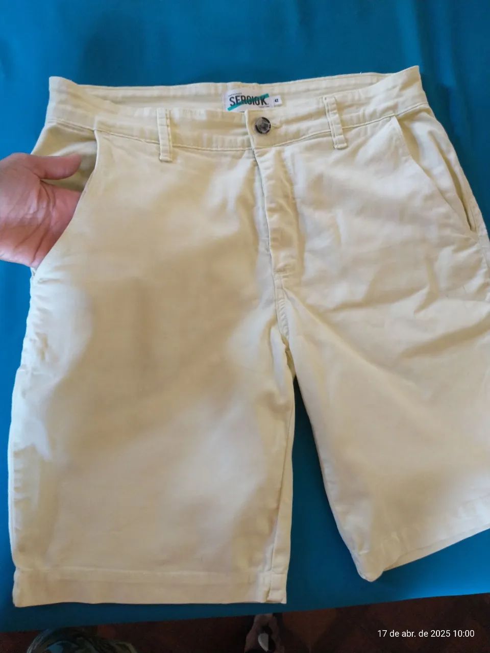 Shorts de Sarja Masculino-usado - Foto 3