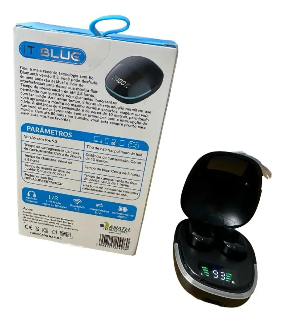 Fone Bluetooth Tws De Ouvido 5.3 Sem Fio Duplo It-blue Le-2432 Novo Loja Coimbra - Foto 4