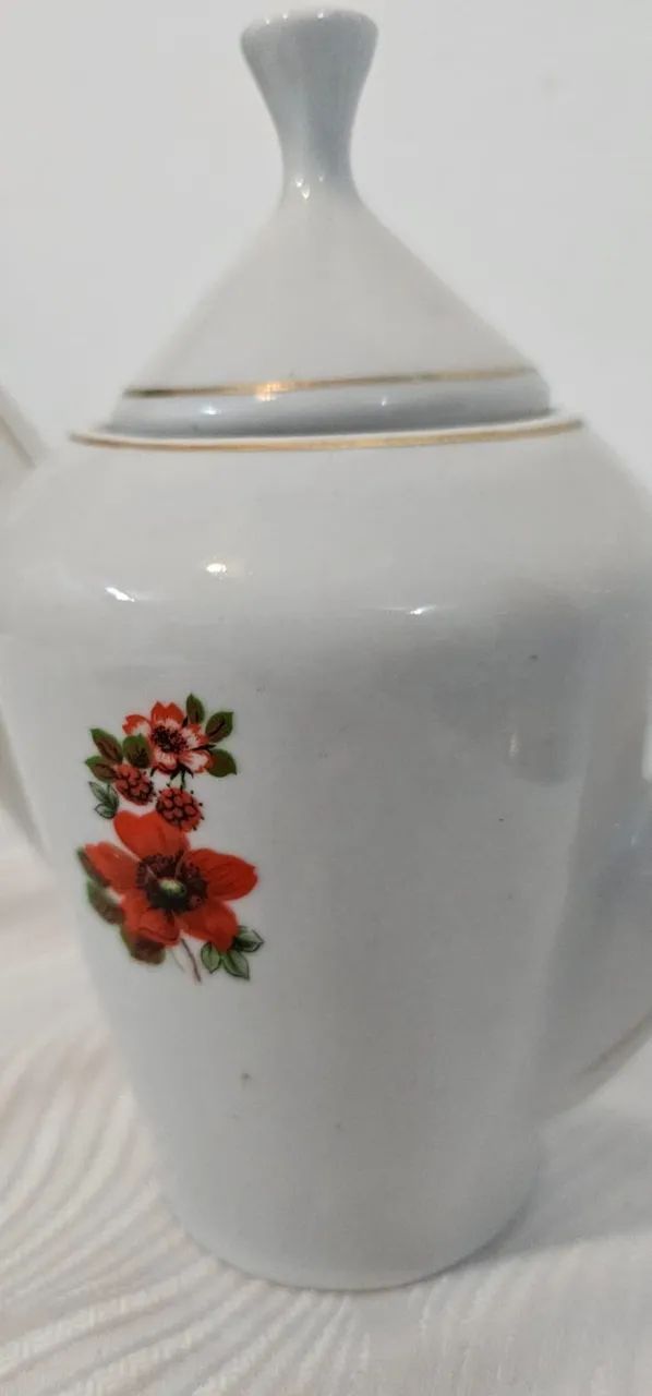 Bule florido antigo - Foto 3