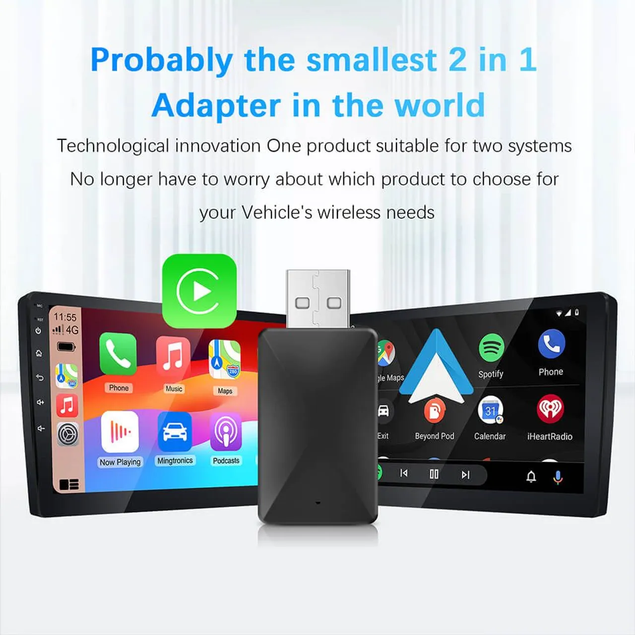 Adaptador Bluetooth para Carro 2 em 1 - O Menor do Mundo!