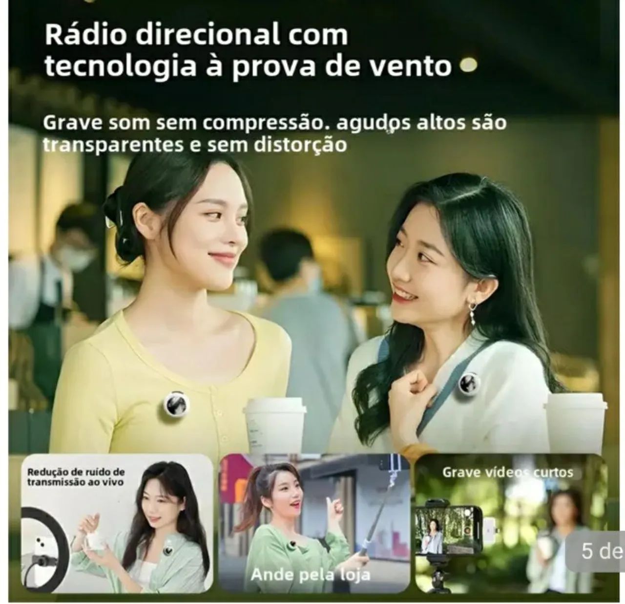 Fone de Ouvido Bluetooth com Display Digital - Foto 5