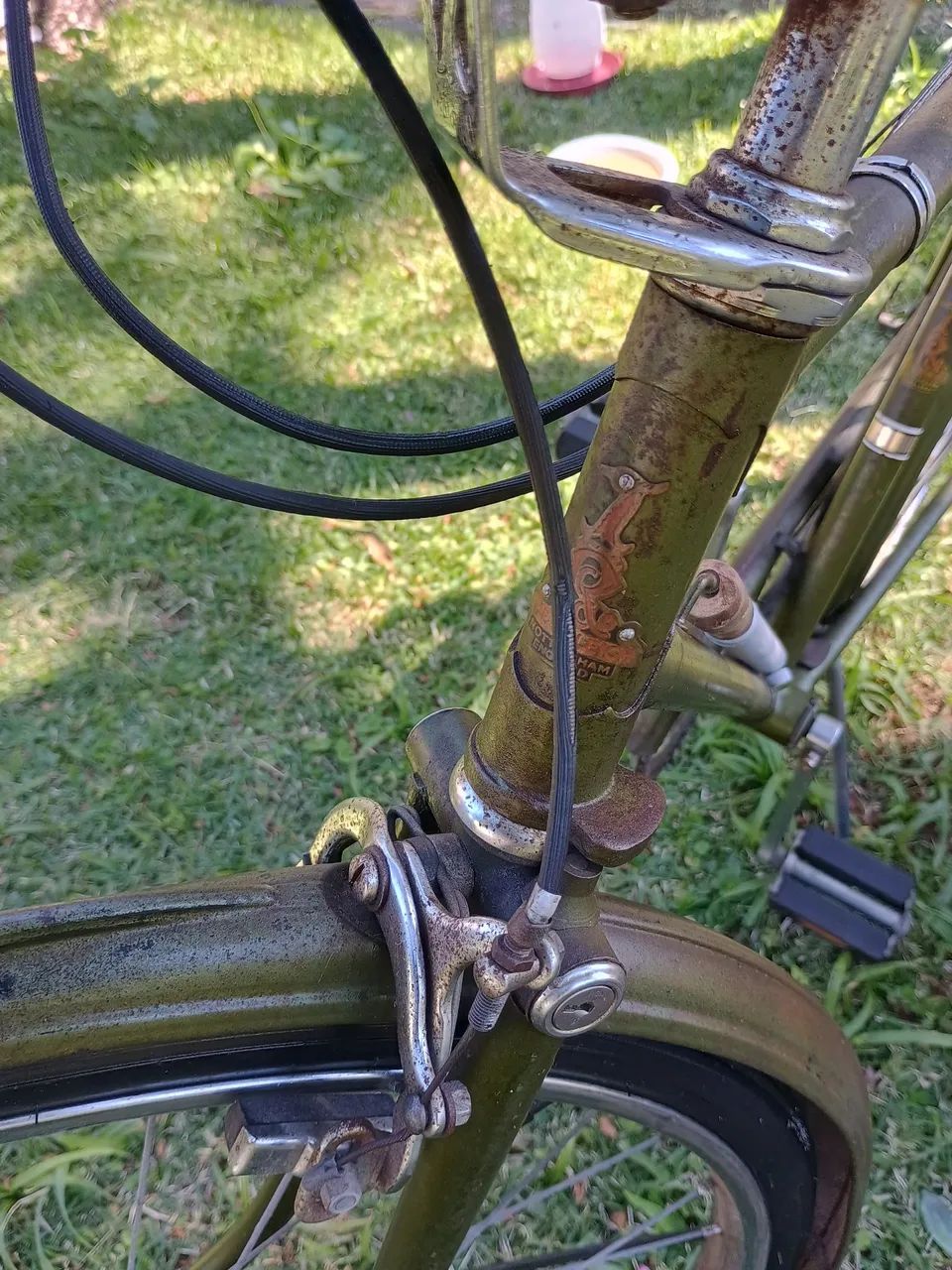 Bicicleta Raleigh italiana 1959 pintura original Antiga - Foto 4