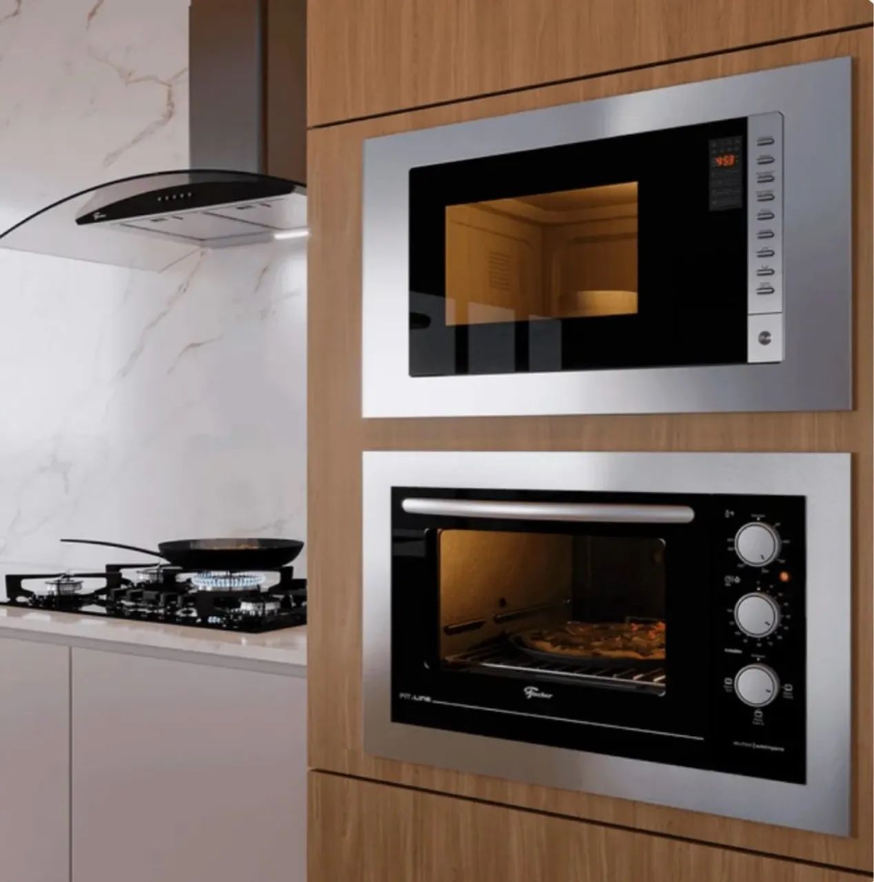 Forno Elétrico 44L e Micro-Ondas de Embutir Fischer - Foto 2