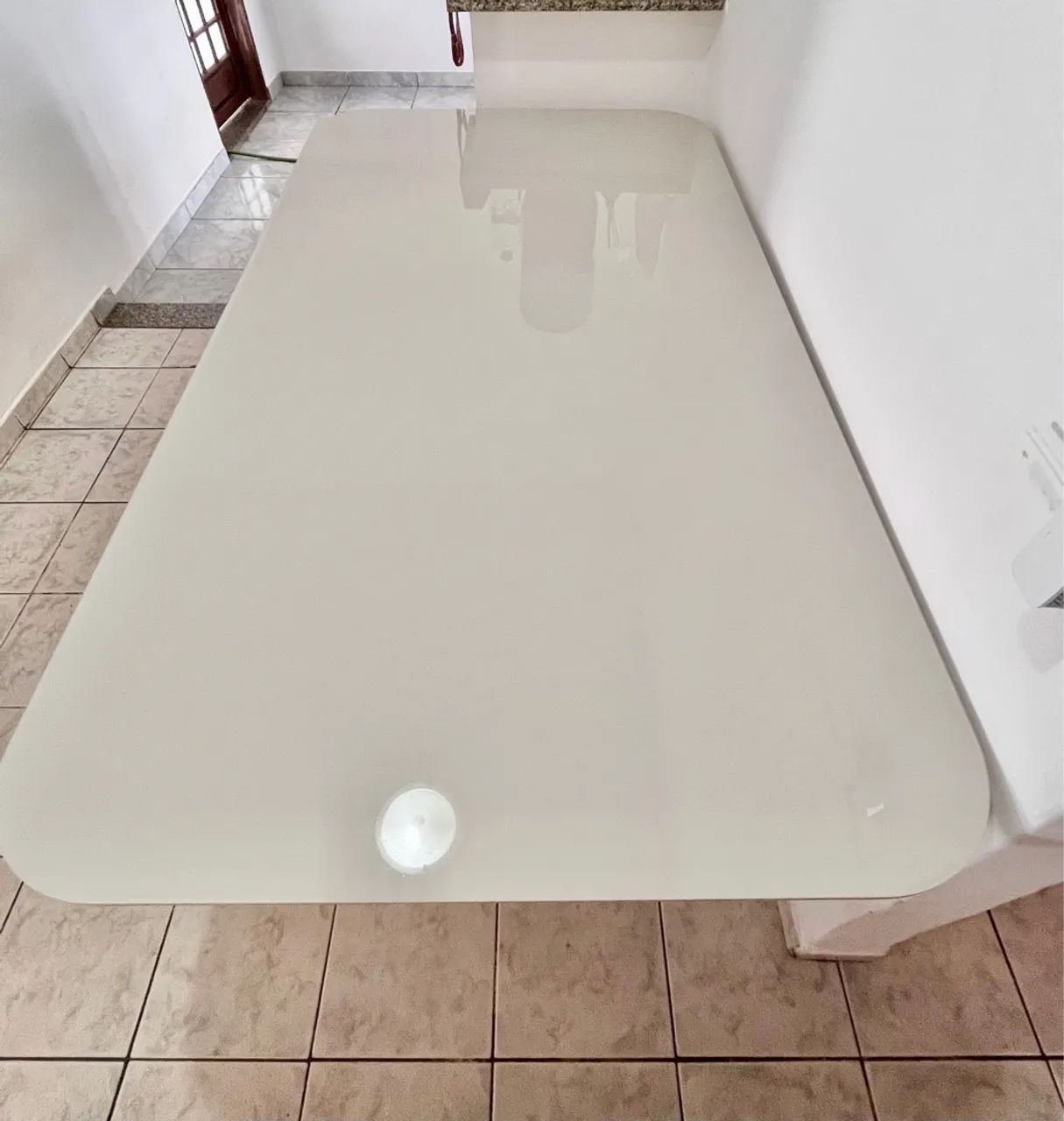 Mesa de Jantar Moderna com Vidro Off White + 6 Cadeiras (brinde) - Foto 4