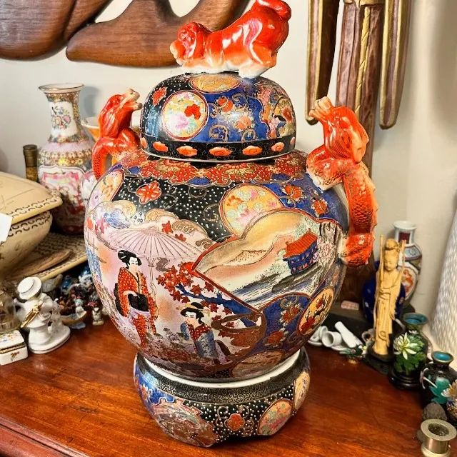 Grandioso e antigo pote em cerâmica oriental. - Foto 2