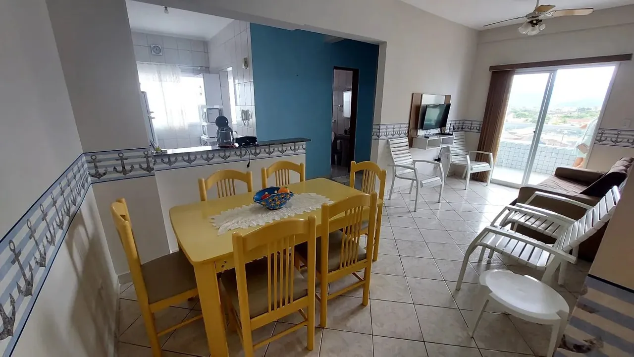 APARTAMENTO PARA VENDA 01 QUARTO 55 M² MOBILIADO VISTA MAR NO JARDIM PRAIA GRANDE MONGAGUÁ