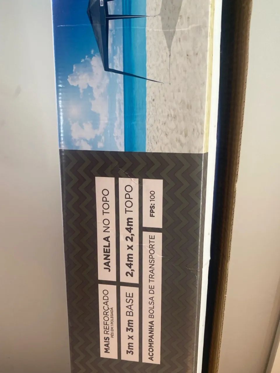 Barraca Nova 3x3m Azul com Janela no Topo - Foto 2