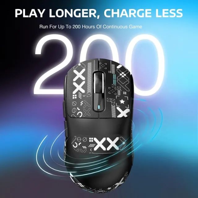 [Novo] Mouse Sem Fio Attack Shark X3 Black Superlight, Tri-Mode, PAW3395, 26000DPI, 49g - Foto 5