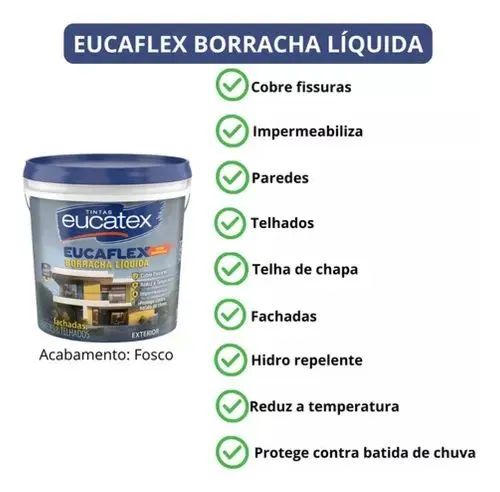 Borracha Líquida Eucatex 20kg impermeabilizante 