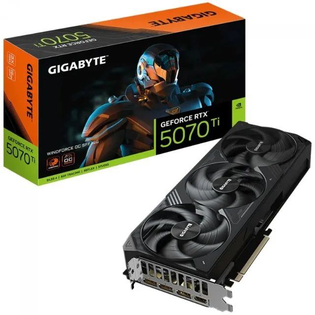 [NOVO] Placa De Vídeo Rtx 5070 Ti 16Gb Windforce Oc Sff Gigabyte Nvidia Geforce, Gddr7, Dl