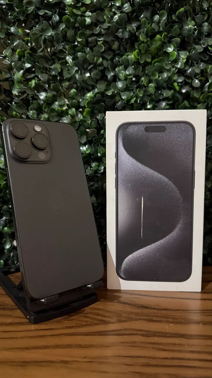iPhone 15 Pro Max 256GB Preto 90% Impecável Completo e Garantia