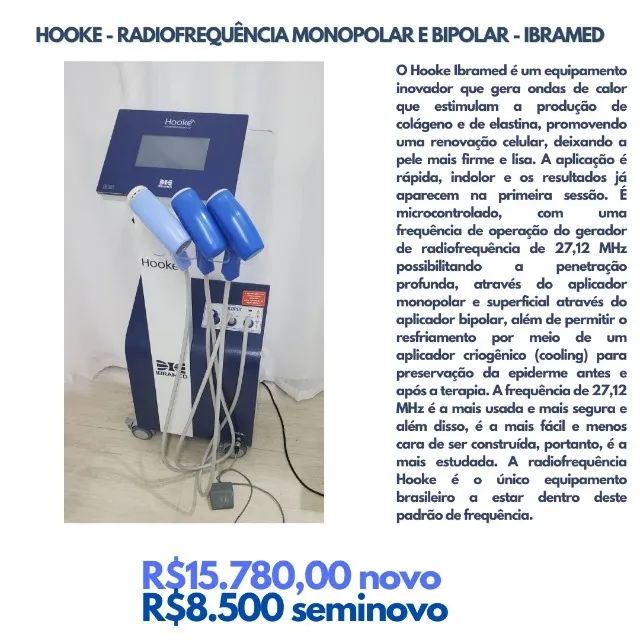 Hooke radiofrequencia monopolar bipolar e cooling