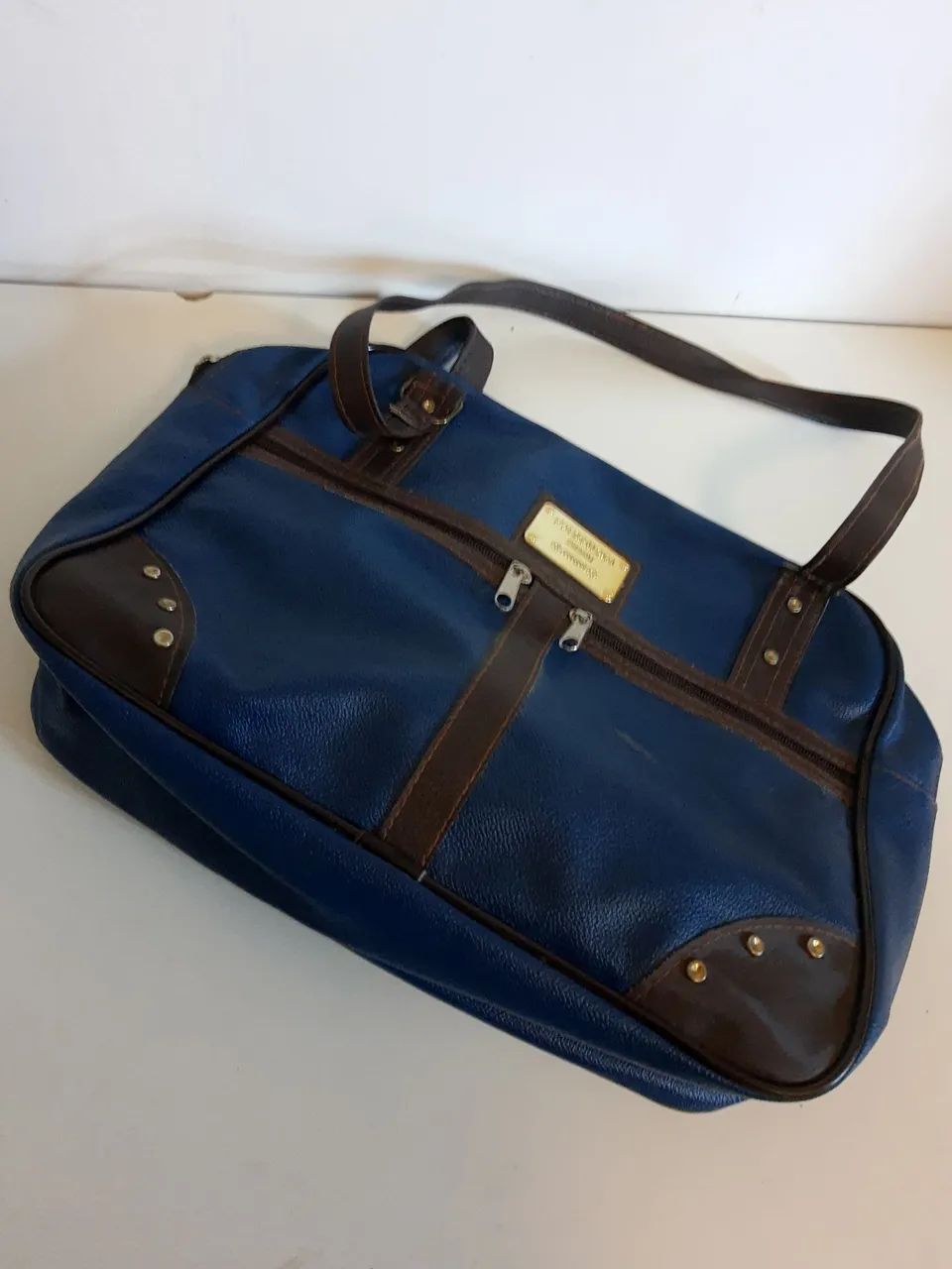 Bolsa Azul de Ombro - Foto 5