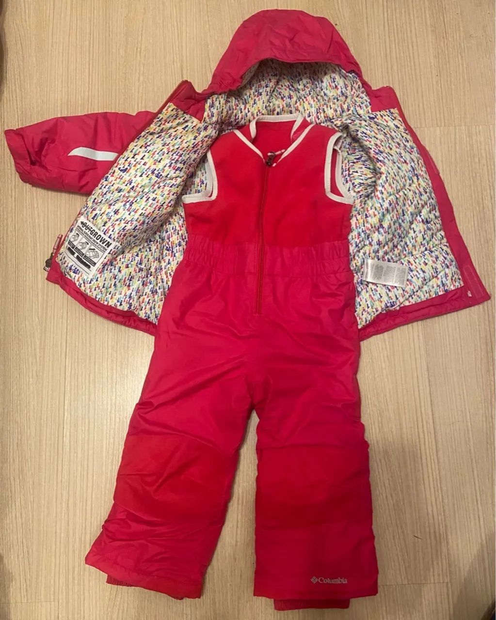 Conjunto Columbia Pink - Macacão Jaqueta ski Neve Infantil Impermeável 3T - Foto 5