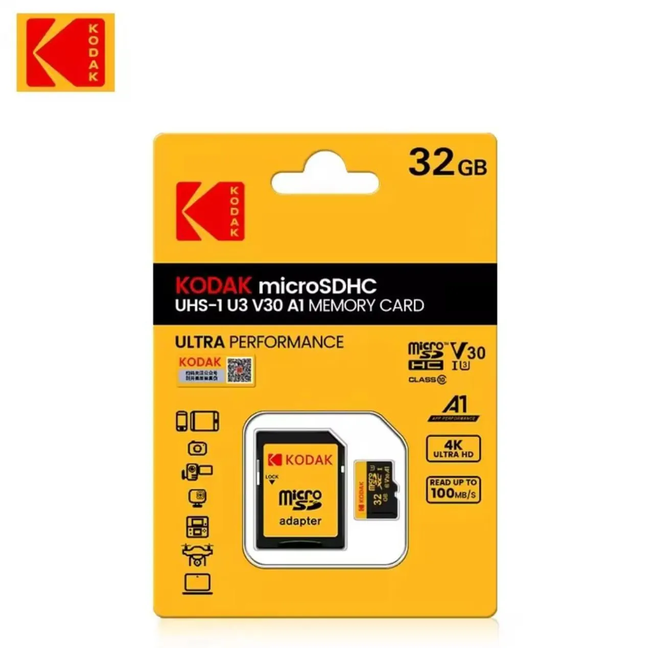 CARTÃO DE MEMÓRIA KODAK 64GB + ADAPTADOR NOVO LACRADO