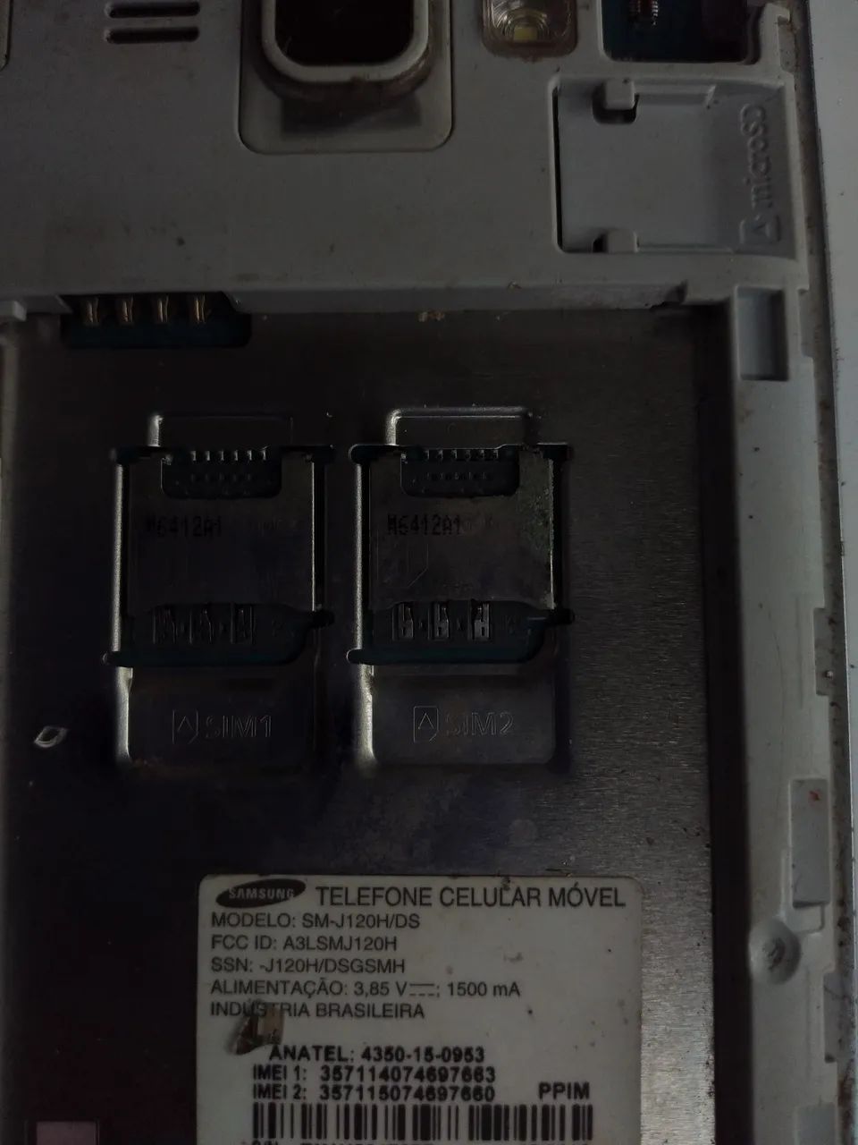 Placa ea carcaça com bateria do celular Samsung j120H está funcionando  - Foto 4