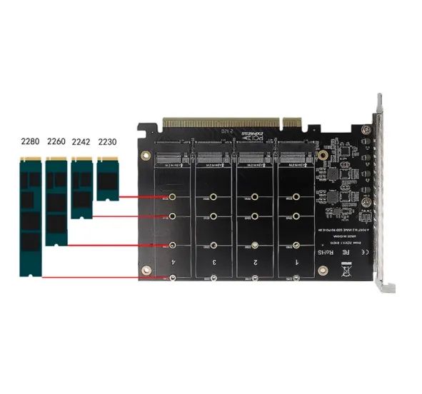Placa gerenciadora RAID PCI-E SSDs NVMe M2 - Foto 2