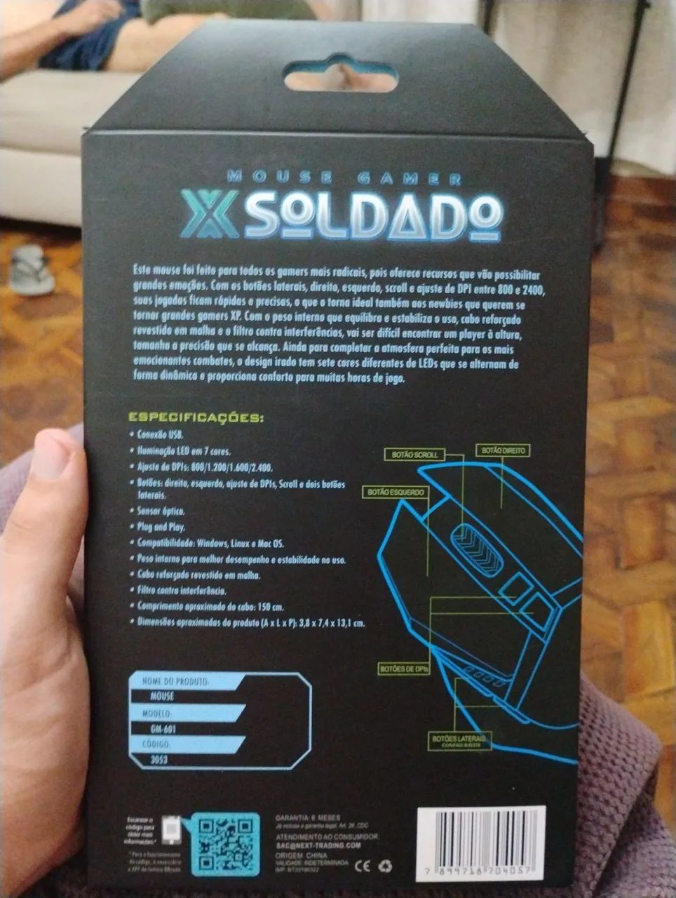 Mouse Gamer XSoldado Infinito Dpi Ajustável  - Foto 2