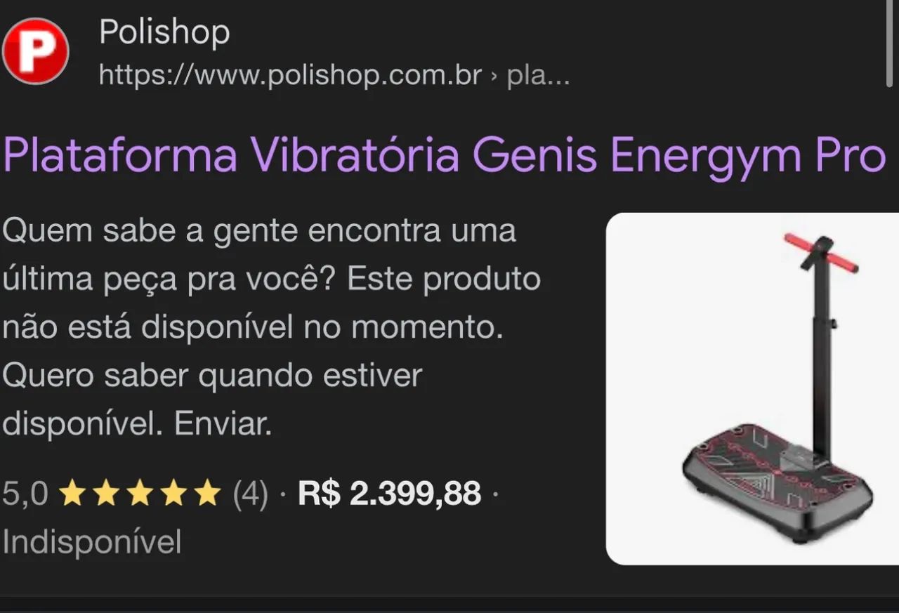 Plataforma vibratória Genis energym Pro + academia compacta para treino em casa polishop - Foto 5