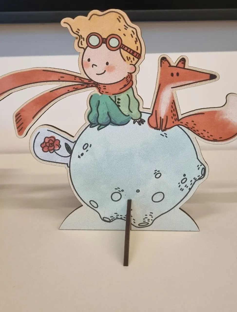 Escultura Decorativa Pequeno Príncipe com Pássaros - Foto 3