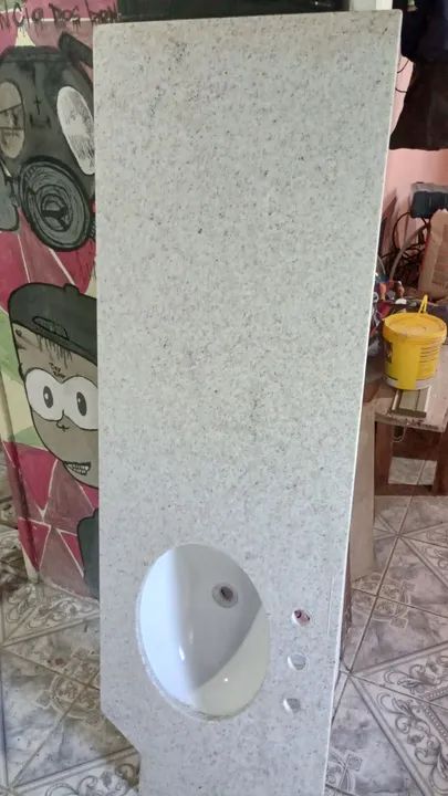 BANCADA DE PIA PARA BANHEIRO COM CUBA EM GRANITO  - Foto 3