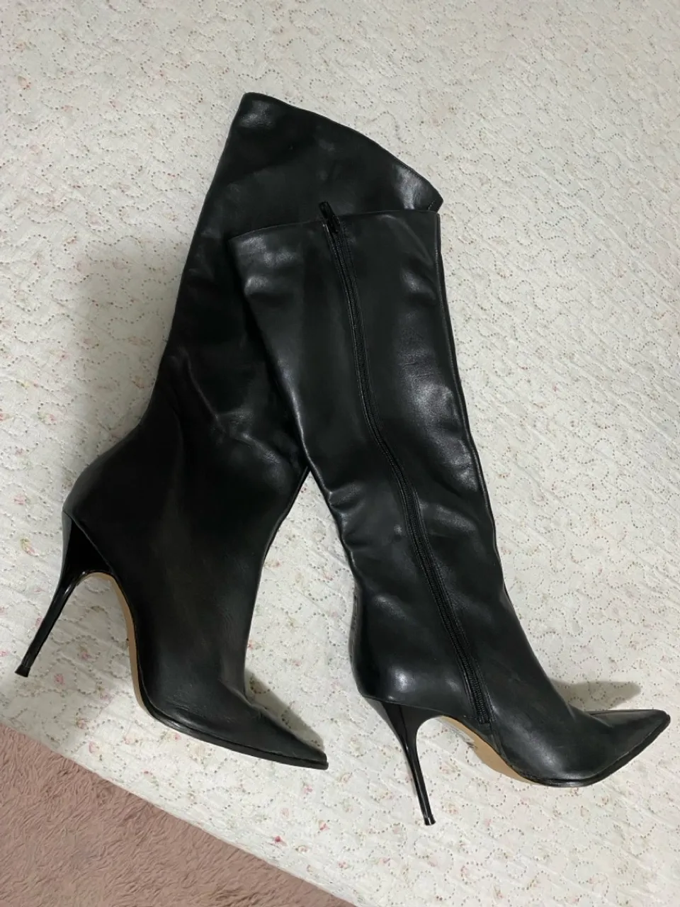 Bota Over The Knee Salto Fino Preta