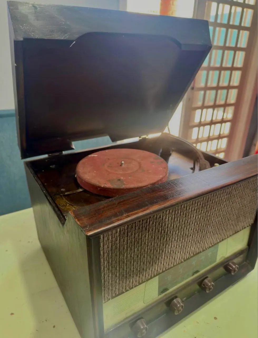 Vitrola antiga peça única maravilhosa ( colecionador ) anos 50  - Foto 5