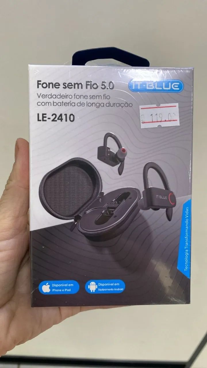 Fone De Ouvido Bluetooth Esportivo Tws Itblue Le2410 Gancho Loja Coimbra COmputadores 