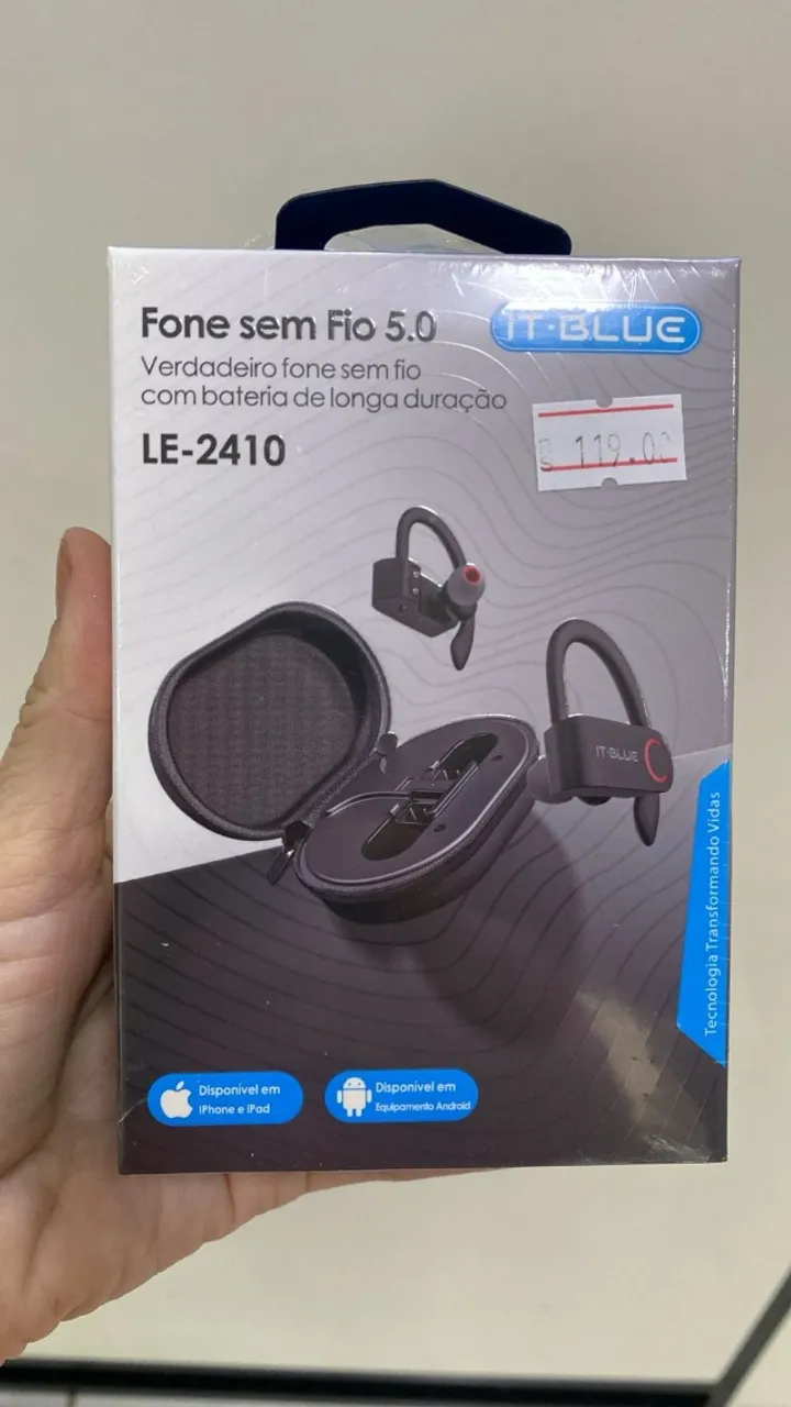 Fone De Ouvido Bluetooth Esportivo Tws Itblue Le2410 Gancho Loja Coimbra COmputadores