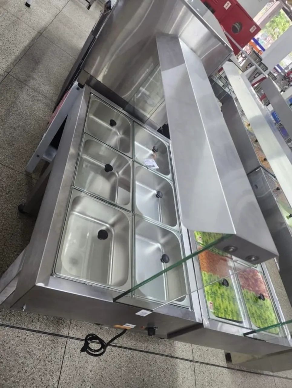 Buffet elétrico térmico de 6 bandeija